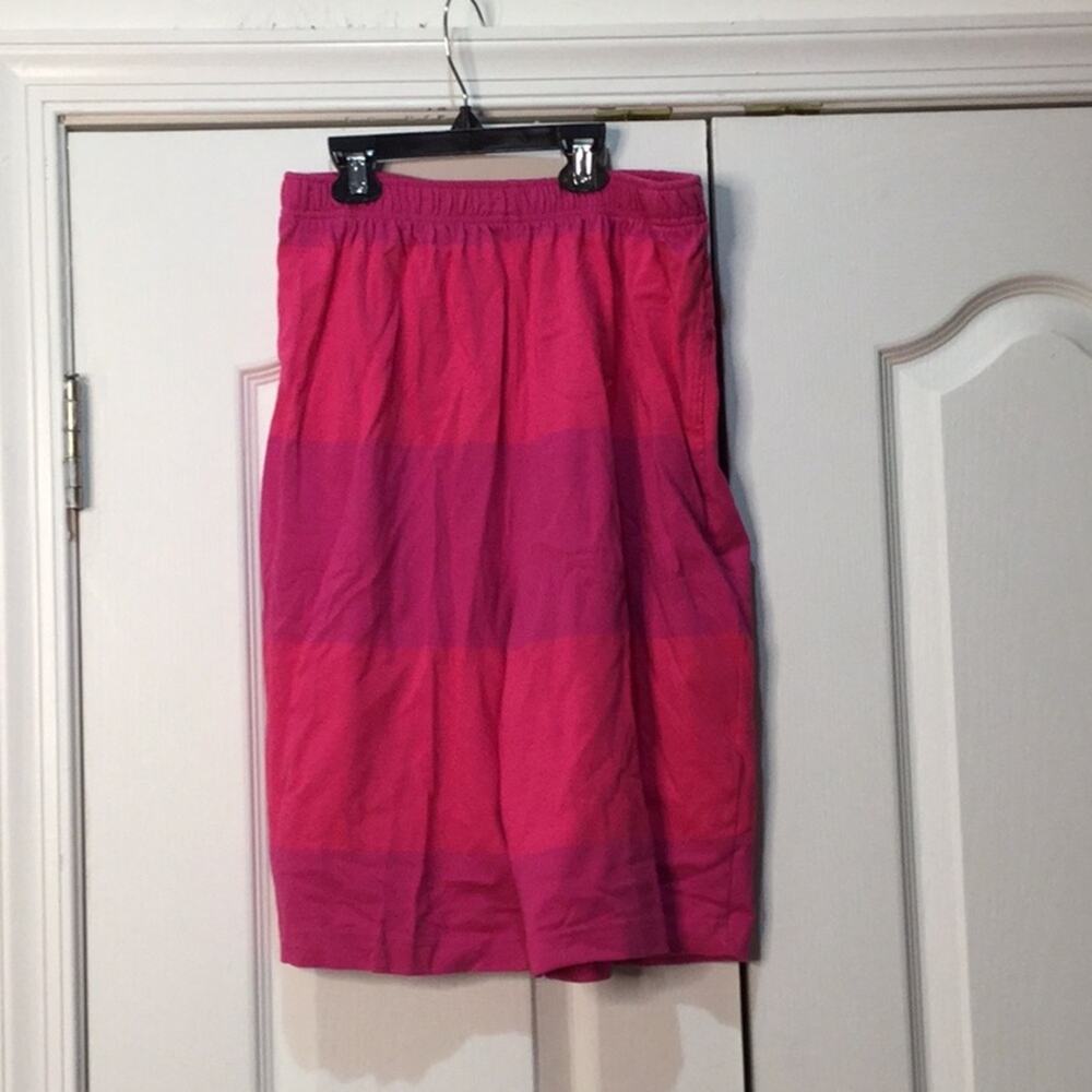 Gap S long shorts 💯cotton 2 pink stripe euc